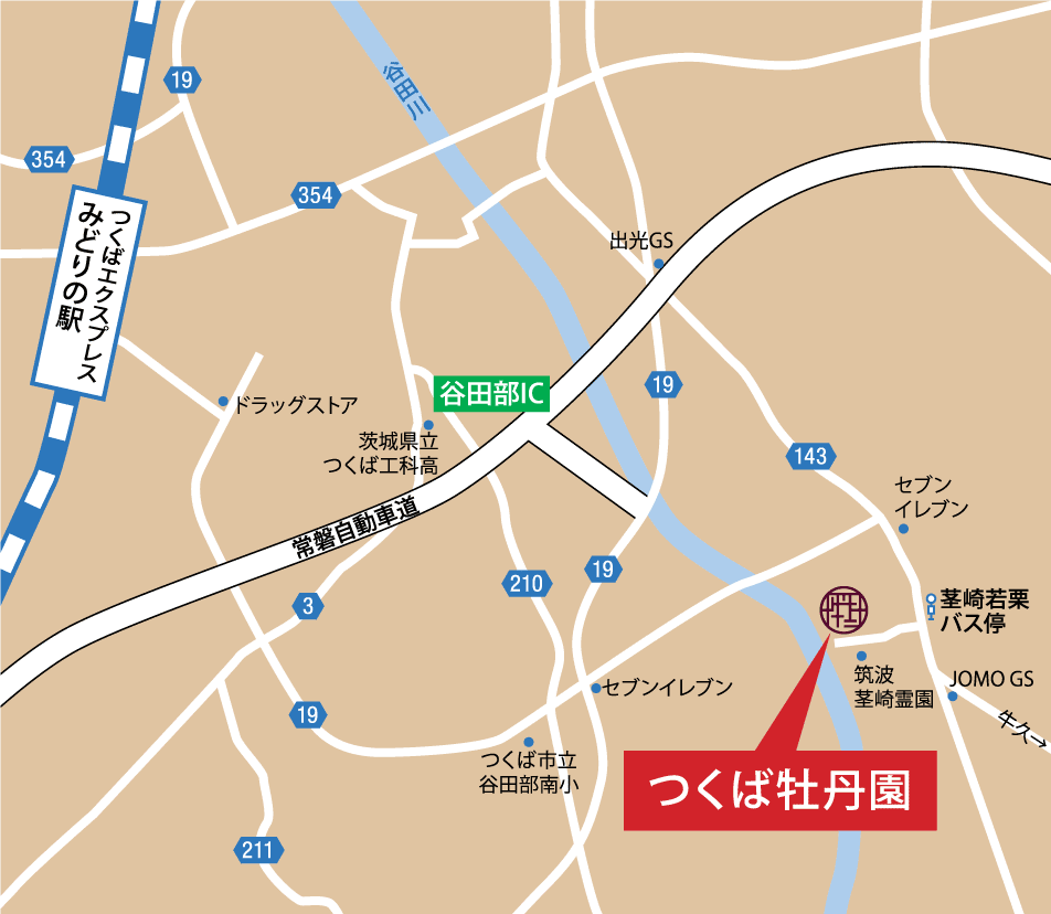 map to Peony Garden Tokyo